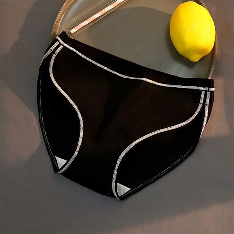 Women's Threaded Threaded Mid Rise Panties Silk Long Underwear Women ...