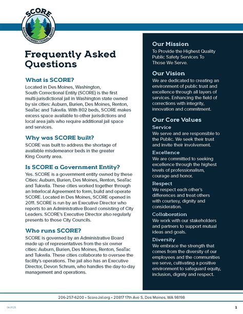 FAQ — South Correctional Entity