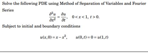 Image result for PDE2 Method of Separation of Variables Solved Examples