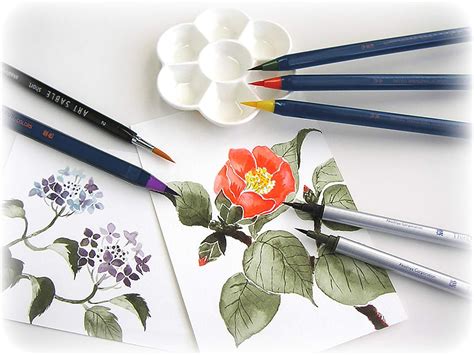 Buy Akashiya, Watercolor Brush Fude Pen, Set of 5 Gloss Colors Online ...