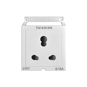 TEKNIC TVZ 6/16 AMPS DIN MOUNTING DOMESTIC INDUSTRIAL SOCKET FOR ...
