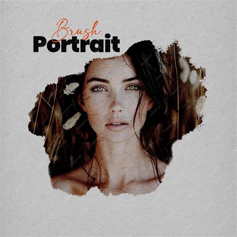 Premium PSD | Brush effect photoshop template