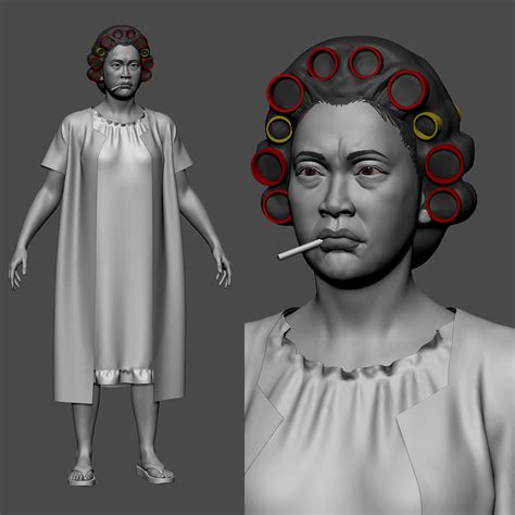 Landlady from the movie Kung Fu Hustle WIP - Zbrush and Marvelous ...