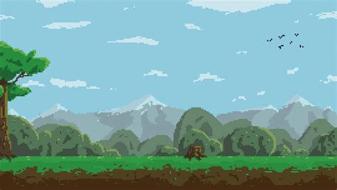 Download Pixel Art Landscape Wallpaper Wallpapers
