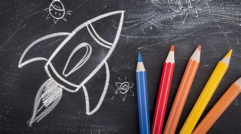Amazing back to school rocket with copy space and pencils | Premium AI ...