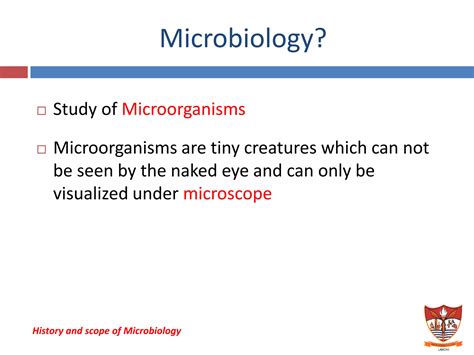 branches, history and scope of microbiology | PDF