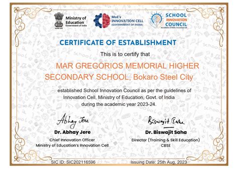 Mar Gregorios Memorial Hr. Sec. School, Bokaro