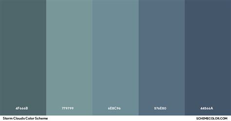 Storm Clouds Color Scheme - Palettes - SchemeColor.com