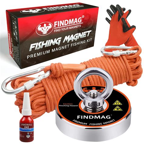 FINDMAG Super Strong Neodymium Fishing Magnets Kit, 500 LBS Pulling Fo – FINDMAG Store