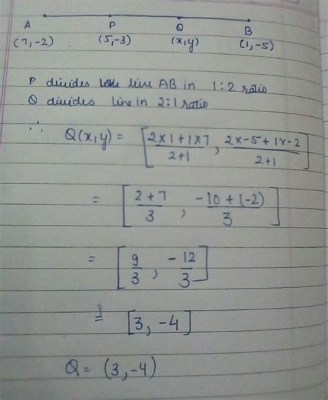point p(5,-3) is one of the point of trisection of the line segment ...