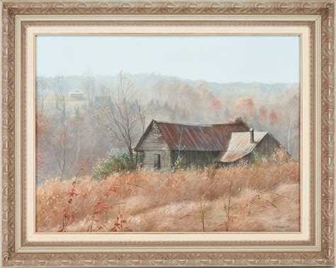 Lot 442: 2 O/C Rural Landscape Paintings, incl. Terry Chandler & Danny McCaw | Case Auctions