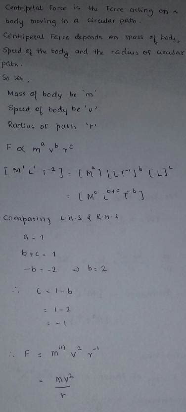 Centripetal force acting on a particle depends on its mass, velocity ...