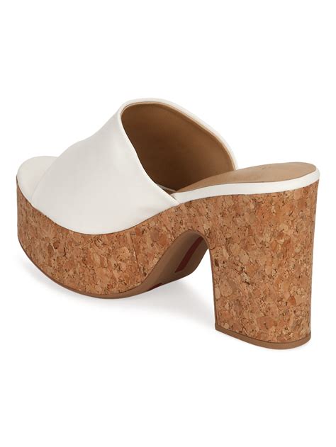White PU Platform Heel Mules (TC-MSI-D-11-WHT) – Truffle Collection
