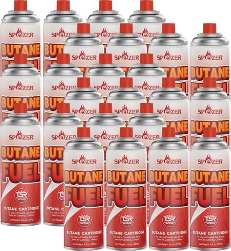 Spozer Butane Fuel Canister 8oz 227g, Small Butane Gas Cartridge for ...