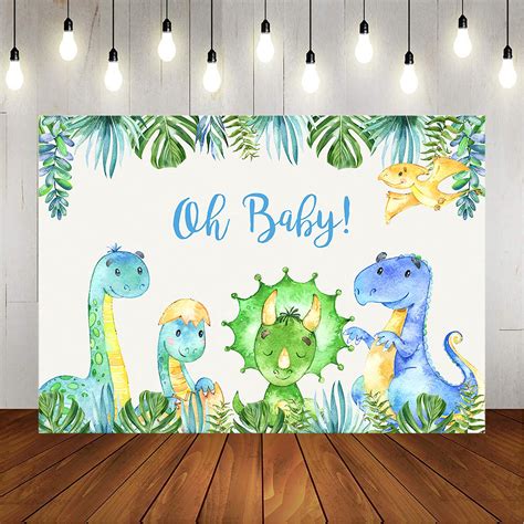 オーディオ Avezano Dinosaur Baby Shower Backdrop It s a Boy Dinosaur Party ...