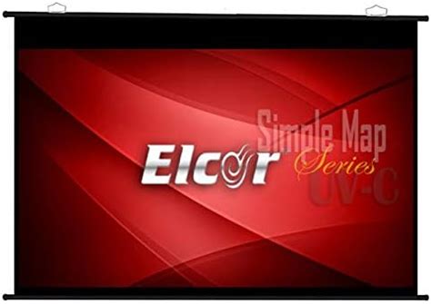 ELCOR® lite Series Map/Calander Type Movie Projector Screen, 79-Inch ...