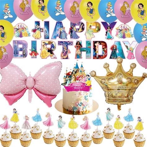 60pc the new Princess Birthday Party Supplies Set Birthday Decorations ...