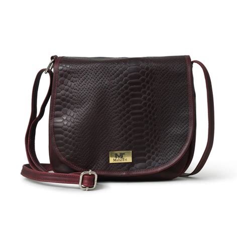Croco Cherry Red Leather Crossbody Bag – Elegant & Textured Satchel Bag ...