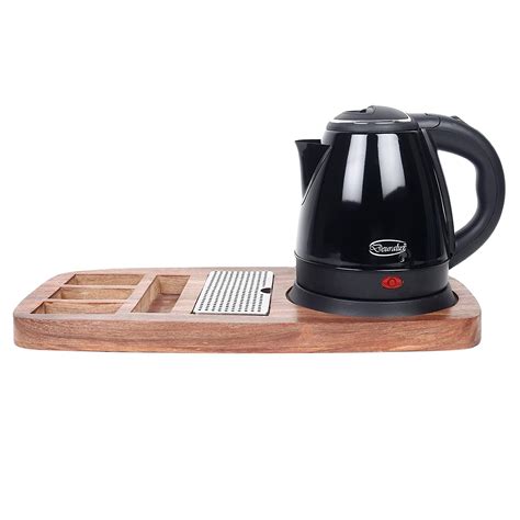 Varadaa Electric Kettle and Wooden Tray Set, 2 Pieces Set with Deuralux ...
