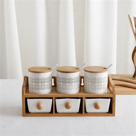 Ceramic Spice Jar Set Online - Premium Spice Jar | Nestasia