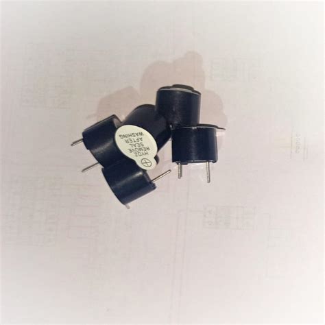 HYDZ 5 Pcs Piezo Buzzer 5-12 Volt DC Small Acoustic Component Mini ...
