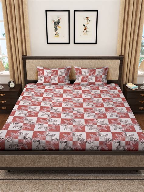 Klotthe Multicolor Floral 400 TC Pure Cotton Super King Double Bedshee ...