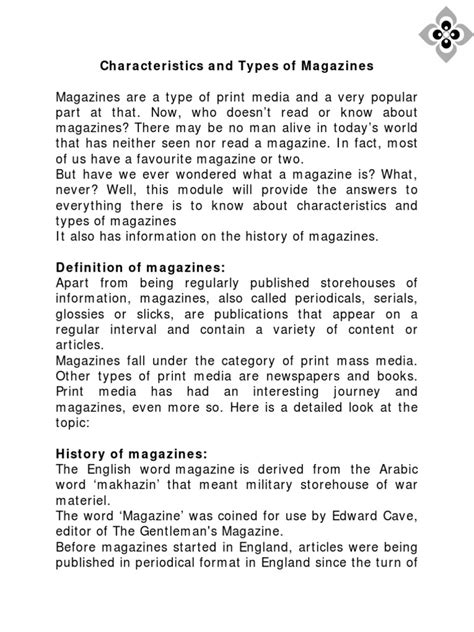 Image result for Types of Magazines