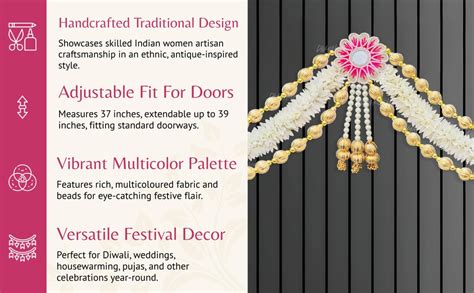 Divyakosh Festival Gajra Toran for Main Door Entrance, Door Hangings ...