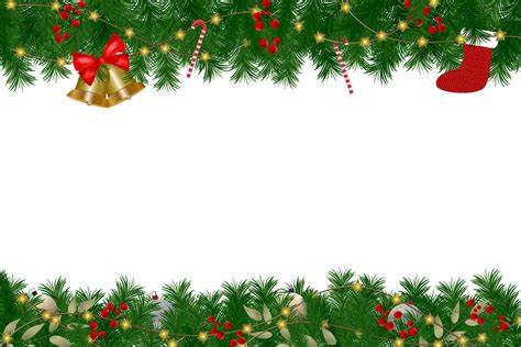 Christmas border pine with light effect 29167307 PNG