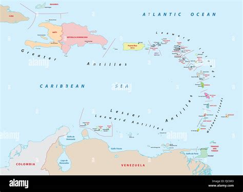 Lesser Antilles Map High Resolution Stock Photography and Images - Alamy