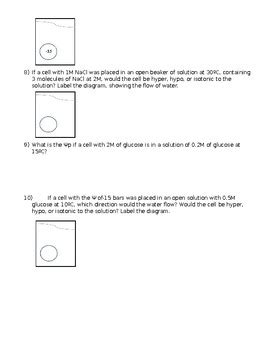 Water Potential Practice Problems 的图像结果