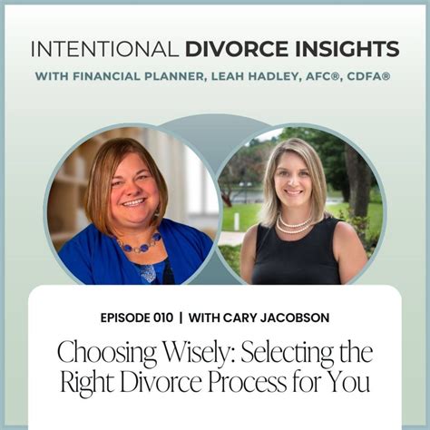 Intentional Divorce Insights Podcast – Choosing Wisely: Selecting the Right Divorce Process for ...