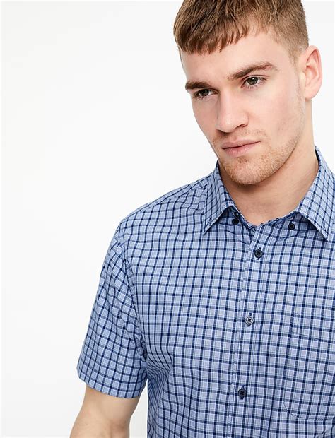 Buy Pure Cotton Checked Shirt at Marks & Spencer