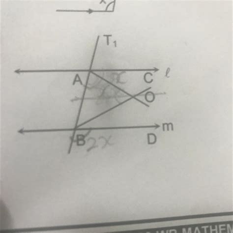 9. In the adjoining figure || m. AO and BO are bisectors of BAC and ABD ...