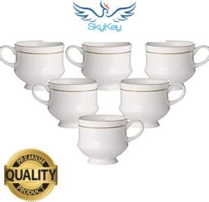 SkyKey Mona Tea Cups Set of 6 | Coffees for Home Office Ceramic Coffee ...