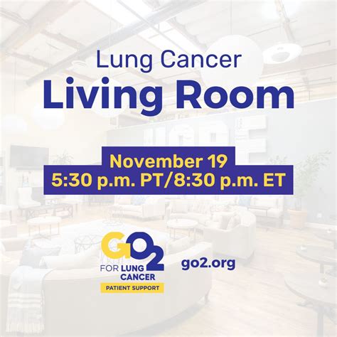 The next Lung Cancer Living Room® is coming up soon! Making informed ...