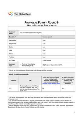 Fillable Online PROPOSAL FORM ROUND 9 - Nfi.net Fax Email Print - pdfFiller