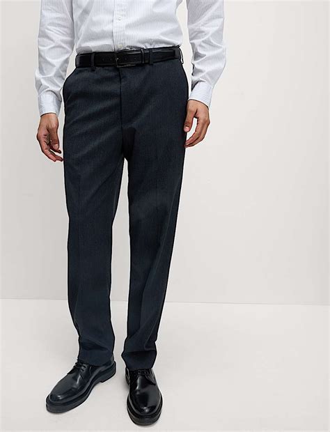 Buy Regular Fit Stretch Trousers at Marks & Spencer
