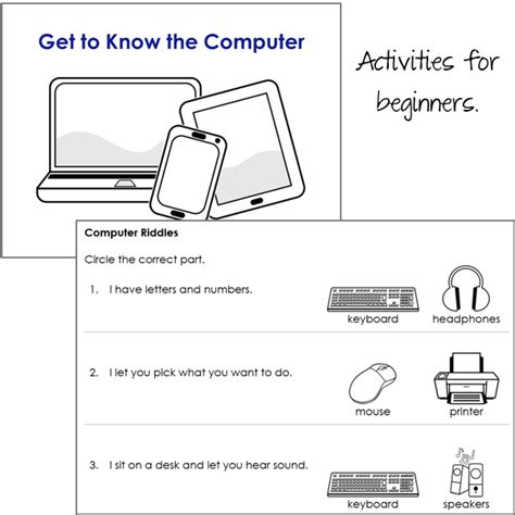 Computer Basics Worksheet 的图像结果