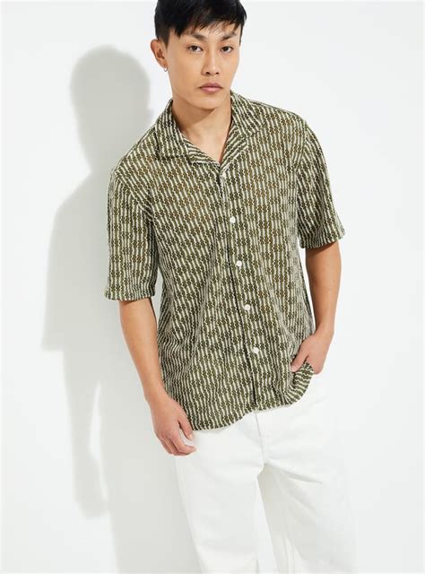 Buy URB_N Men Relaxed Fit Lace Resort Shirt Online at just Rs. 899.0 ...