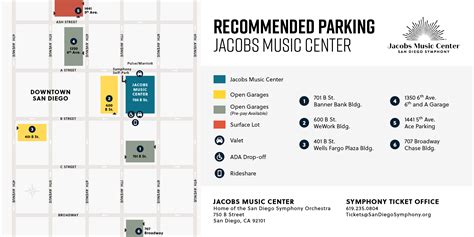 Directions to JMC, Parking | Jacobs Music Center