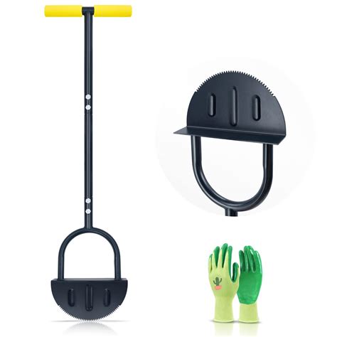 Buy ColweltSaw-Tooth Lawn Edging Tool 96cm, T-Grip Half Moon Lawn Edger ...
