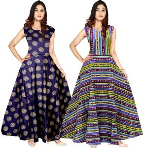 Khushi Handicrafts Women Fit and Flare Multicolor Dress - Buy Khushi ...