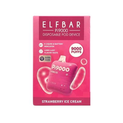 ELF BAR Pi9000 - Strawberry ice Cream - India Vape Store