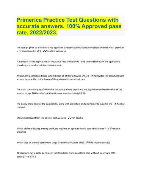 Free Life Insurance Practice Test 的图像结果