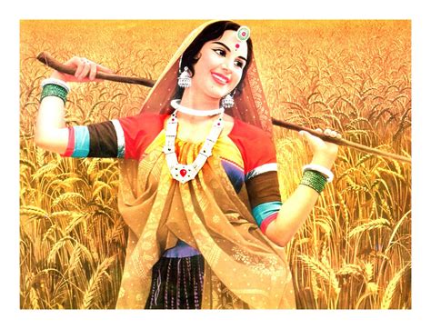 Creative Clouds Fabric Village Woman Indian Printed Canvas Painting (45 ...