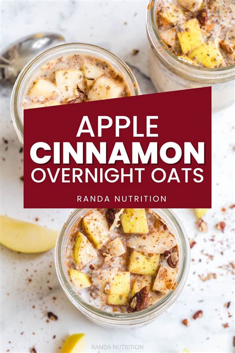 Apple Cinnamon Overnight Oats Recipe | Randa Nutrition | Recipe ...