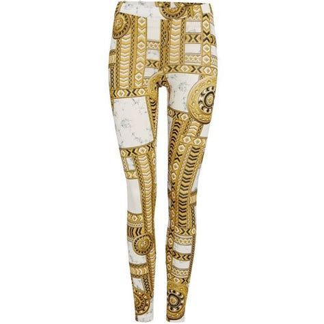 versace leggings white