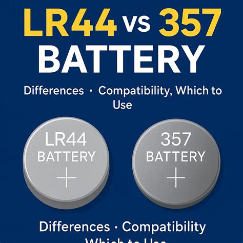 LR44 vs 357 Battery: Key Differences, Interchangeability & Best Uses