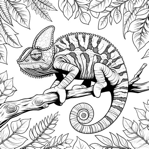 Chameleon Coloring Page